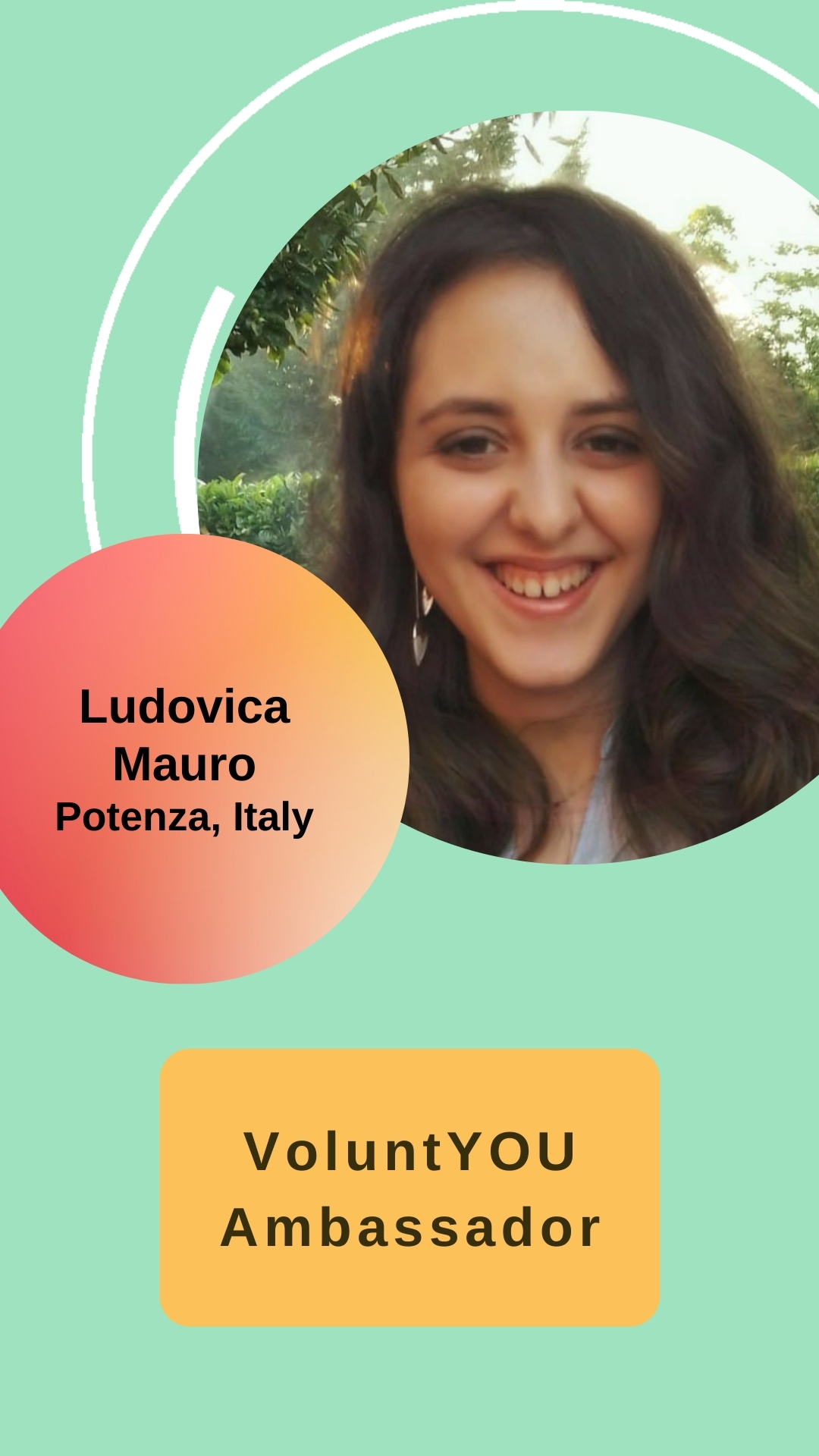 Ludovica Mauro - VoluntYOU Ambassador; Potenza, Italy